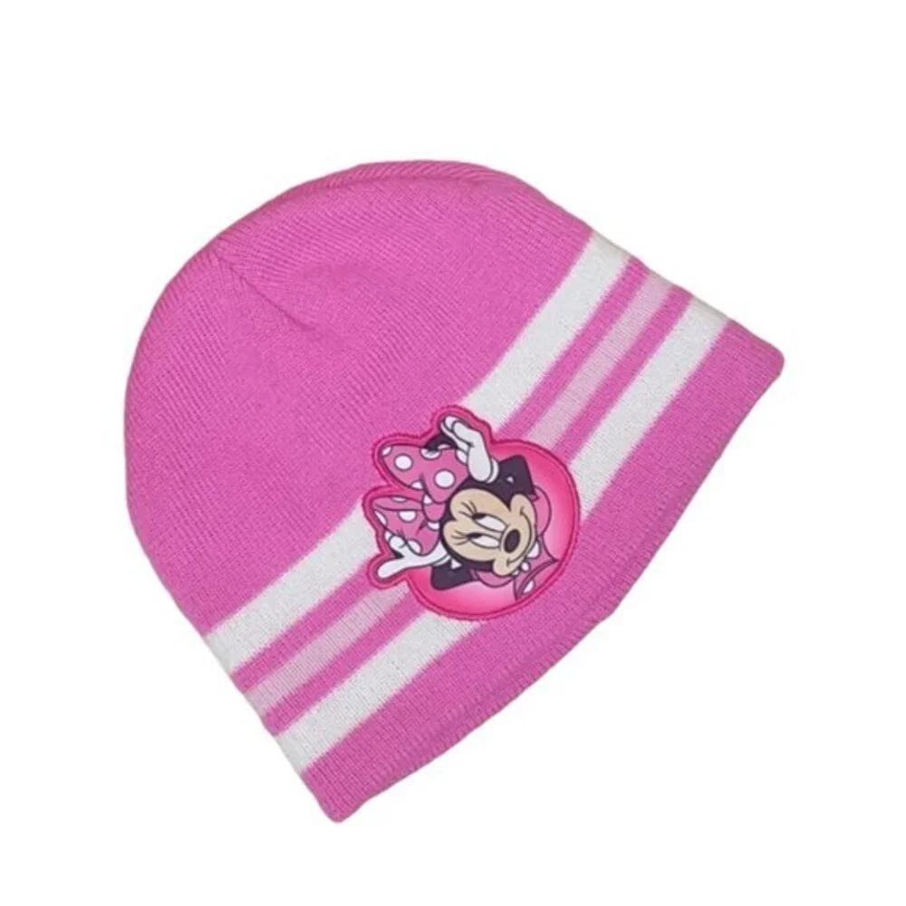 MINNIE MOUSE LOT - TOTE BAG & 2 GIRL'S WINTER HATS